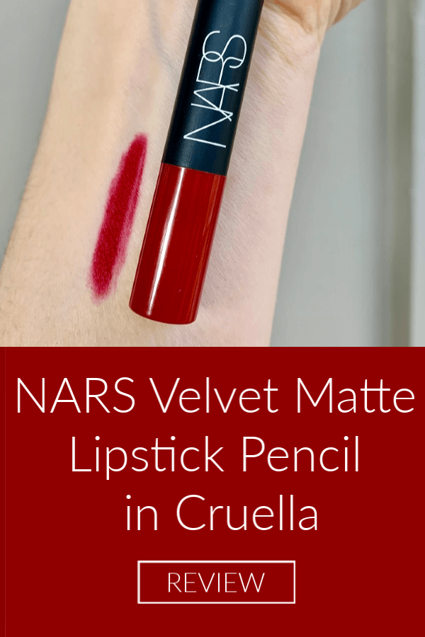 Review of NARS Velvet Matte Lipstick Pencil in Cruella Pinterest